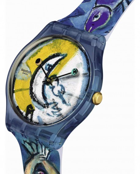 SWATCH X Tate Gallery Blue Circus by Marc Chagall SUOZ365 