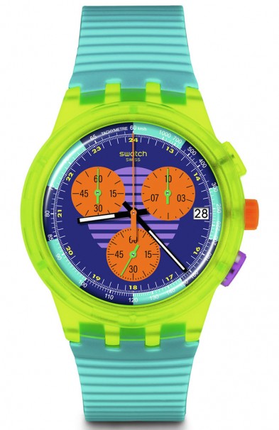 SWATCH Neon Wave Rubber Chronograph SUSJ404 