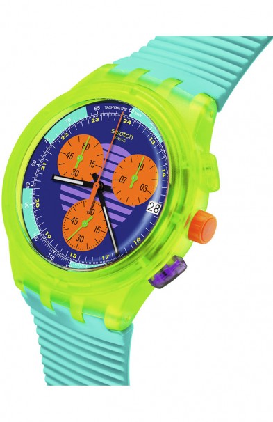 SWATCH Neon Wave Rubber Chronograph SUSJ404 