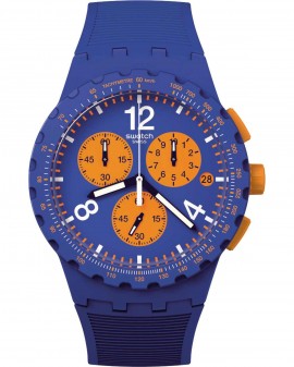 SWATCH Essentials Primarily Blue Chronograph Blue Silicone Strap SUSN419