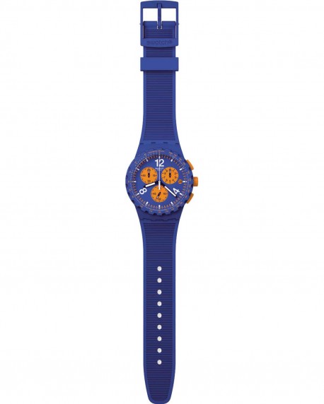 SWATCH Essentials Primarily Blue Chronograph Blue Silicone Strap SUSN419 