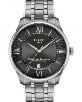 TISSOT T-Classic Chemin Des Tourelles Powermatic 80 Stainless Steel Bracelet T1394071106800