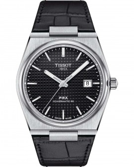 TISSOT PRX Powermatic 80 Automatic Black Leather Strap T1374071605100